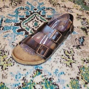 Birkenstock Milano LEFT Shoe Only Solo Brown Leather Sandal, Size EU 42 US 9